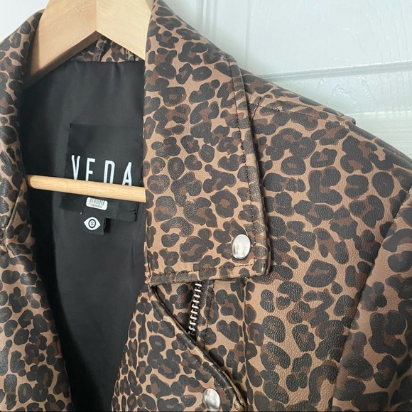 VEDA Jayne Smooth Leather Jacket Sz Small - Picture 6 of 8